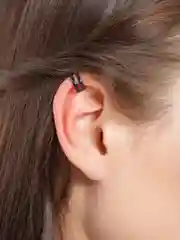 Черный серьги-каффы без прокола, 1 штука