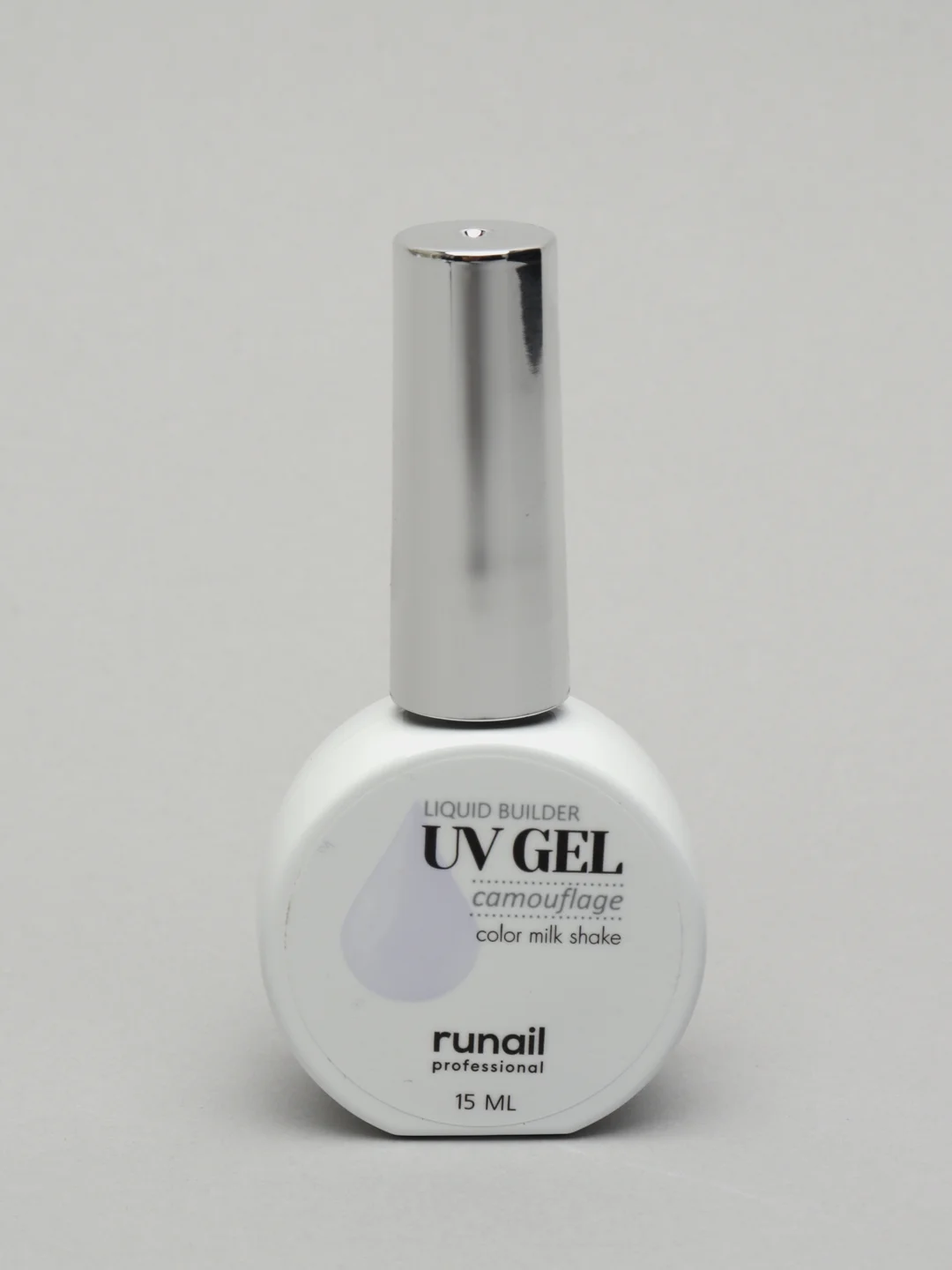 Белый уф гель для наращивания/Цветной жидкий уф гель/Гель лак Runail Professional, 15 мл