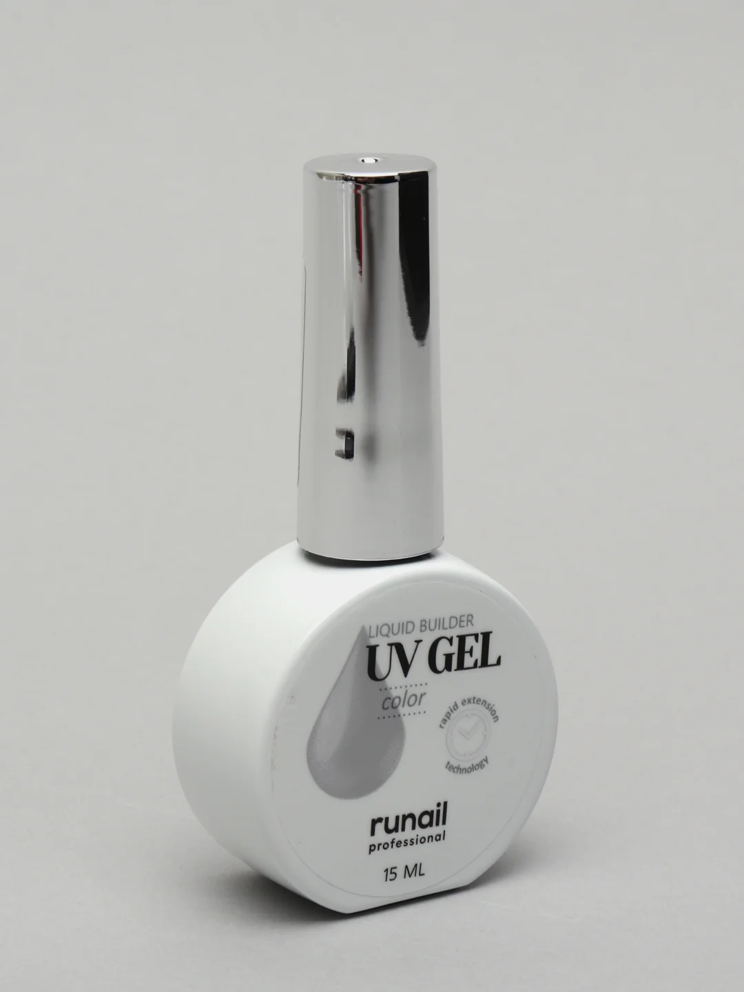 Серый уф гель для наращивания/Цветной жидкий уф гель/Гель лак Runail Professional, 15 мл