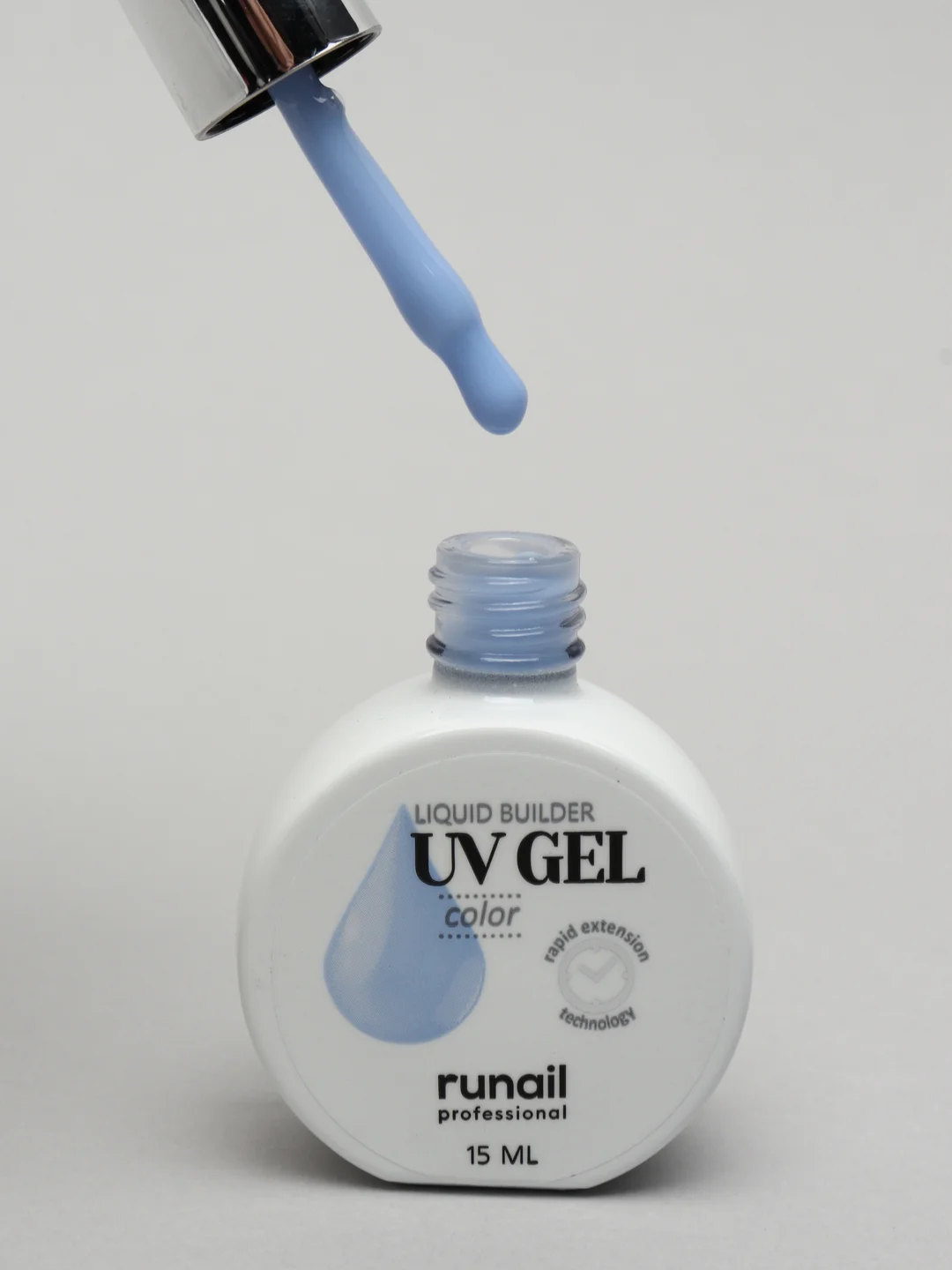Морской уф гель для наращивания/Цветной жидкий уф гель/Гель лак Runail Professional, 15 мл