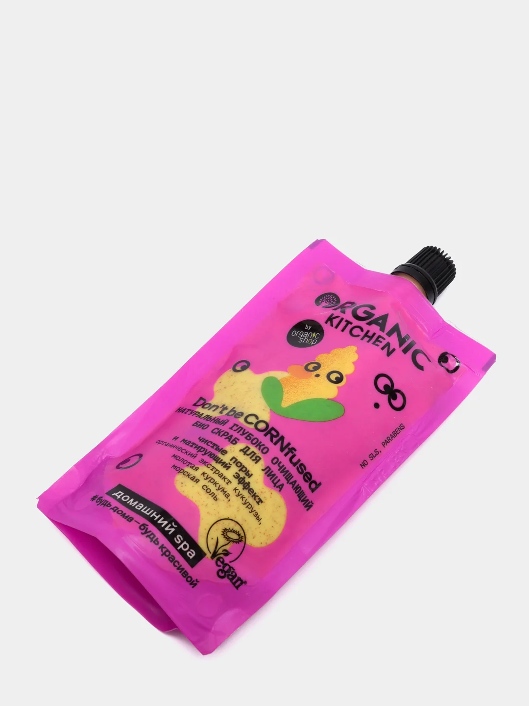 Скраб для лица Organic Kitchen глубоко очищающий Домашний SPA "Dont Be Cornfused", 100 мл