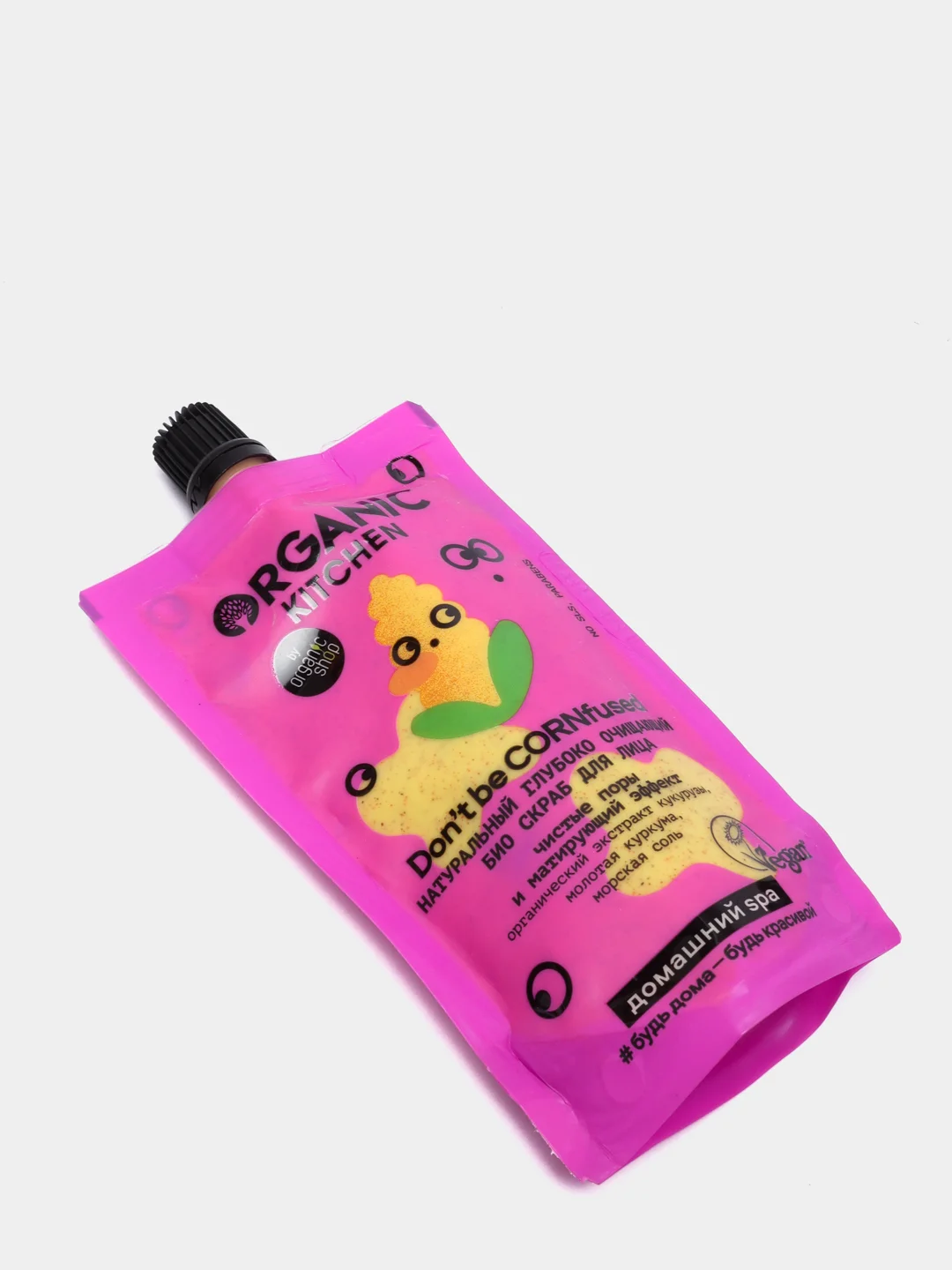 Скраб для лица Organic Kitchen глубоко очищающий Домашний SPA "Dont Be Cornfused", 100 мл