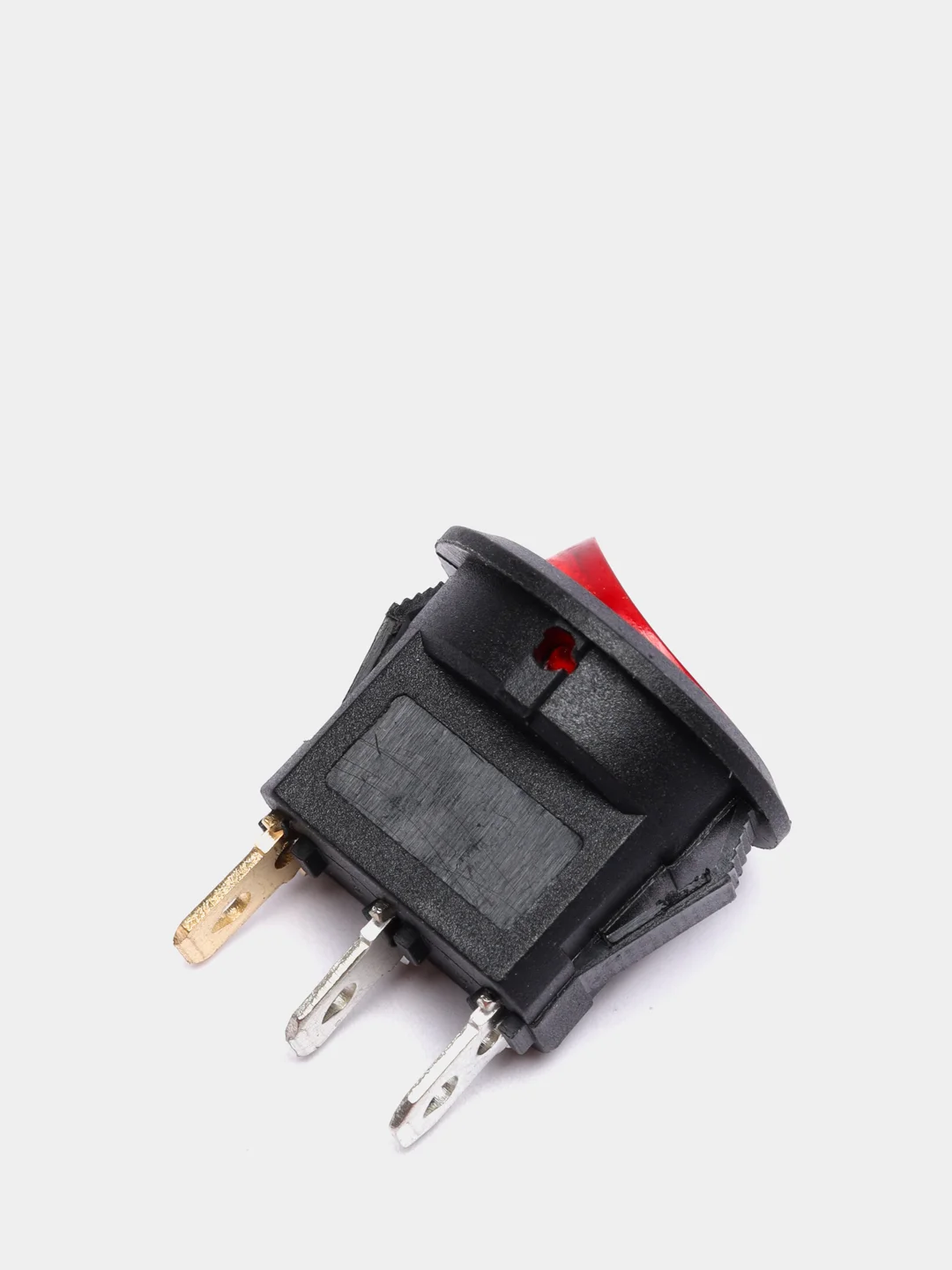Переключатель клавишный круглый с подсветкой 220в IRS-101-8C KCD1 красный