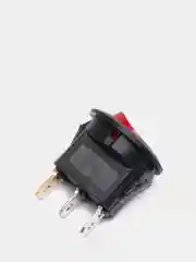 Переключатель клавишный круглый с подсветкой 220в IRS-101-8C KCD1 красный