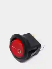 Переключатель клавишный круглый с подсветкой 220в IRS-101-8C KCD1 красный