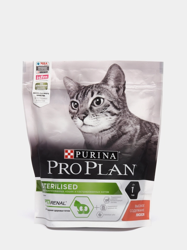Корм сухой Pro Plan (Про План) для стерилизованных кошек, с лососем, 400 г