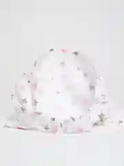 Косынка на резинке, хлопок, розовые и серые звезды