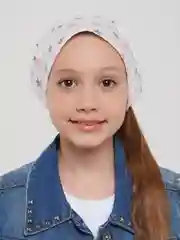 Косынка на резинке, хлопок, розовые и серые звезды
