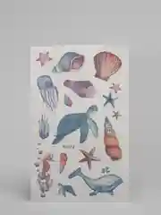 Морской татуировки детские  мультяшные, принцессы, русалки 12*7,5 см