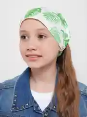 Косынка на резинке "Листочки", хлопок