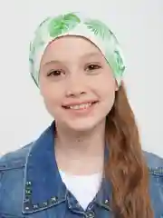 Косынка на резинке "Листочки", хлопок