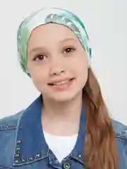 Косынка на резинке "Пальмы", хлопок