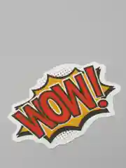 Наклейки стикеры из комиксов для скрапбукинга ВАУ! OMG! OOPS! WOW! /50шт/ Стикерпак