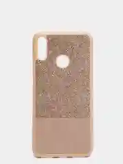 Золотой чехол Huawei Y7 2019, Хуавей У7 2019 силиконовый с блестящими вставками