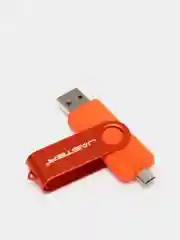 Оранжевый usb флеш-накопитель 3 в 1 для телефона и ПК 8, 16, 32, 64, 128 Гб, флешка Jaster