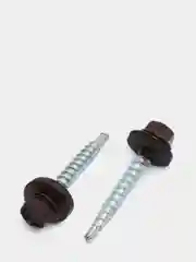 Кровельные саморезы со сверлом  4,8х35, RAL8017 - шоколадно-коричневые