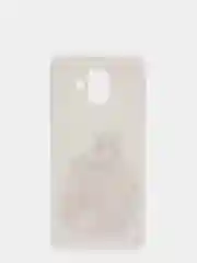 Серебряный чехол Samsung Galaxy A6 (2018), Самсунг Галакси А6 силиконовый с рисунком