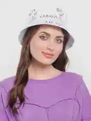 Белый молодежная панама с рисунками