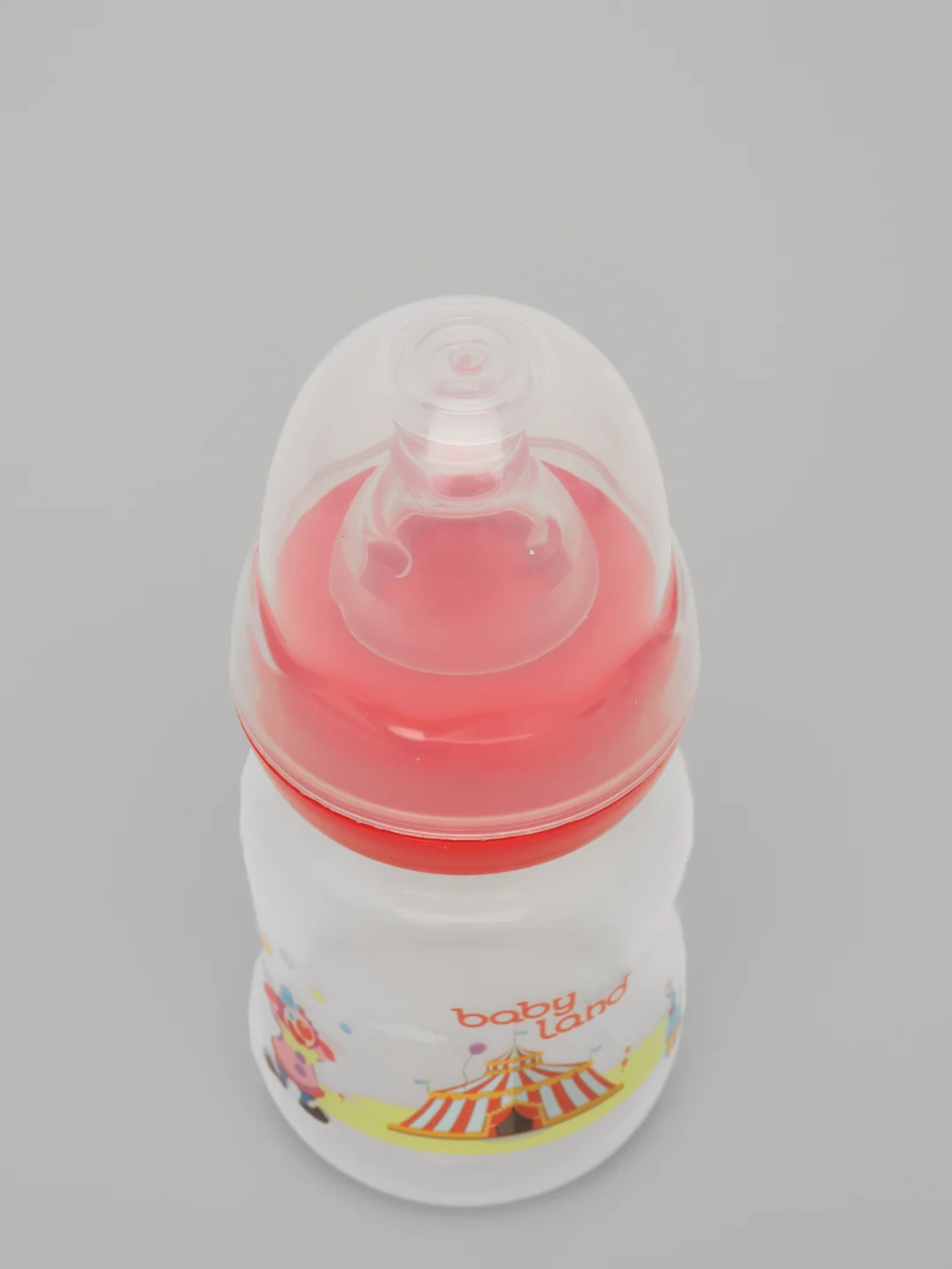 Красный бутылочка Baby Land 80 мл с силиконовой классической соской в блистере