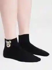 Черный женские носки со стразами