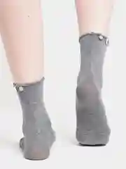 Серый женские носки со стразами