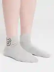 Серый женские носки со стразами