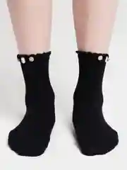 Черный женские носки со стразами