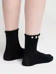 Черный женские носки со стразами