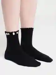 Черный женские носки со стразами