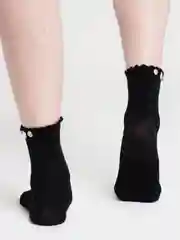 Черный женские носки со стразами