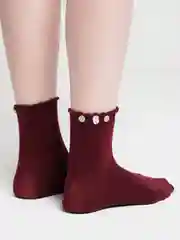 Багровый женские носки со стразами