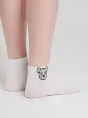 Белый женские носки со стразами