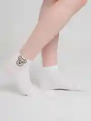 Белый женские носки со стразами