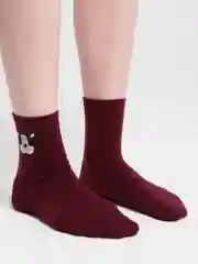 Багровый женские носки со стразами "Нарис"