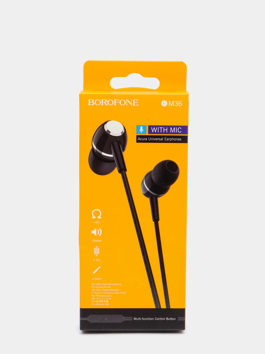 Черный наушники с микрофоном Borofone BM36 3.5mm Jack