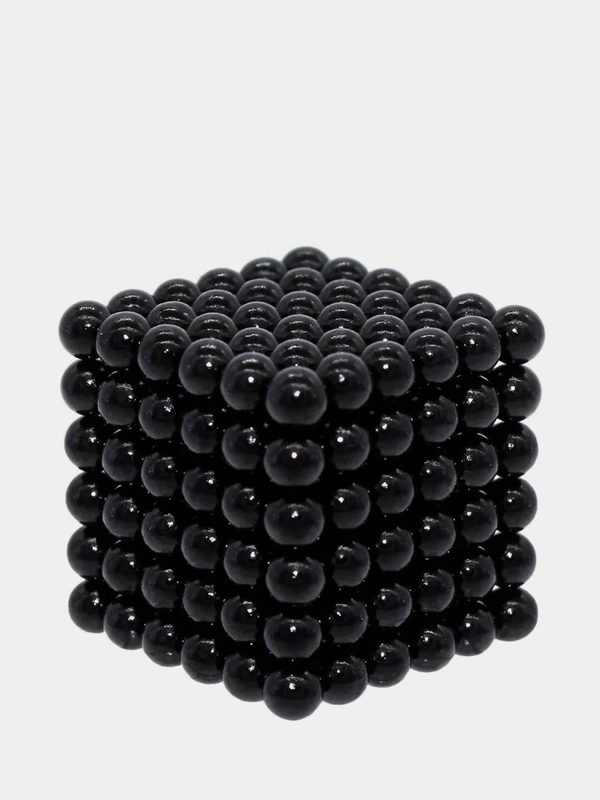 Головоломка магнитная Magnetic Cube, черный, 216 шариков, 5 мм