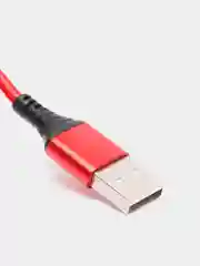 Красный кабель зарядный BOROFONE BX54 (1m, Micro-USB/Type-C/Lightning) для Android и Apple iPhone