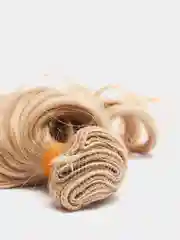 Бежевый трессы для кукол 15 см цветные