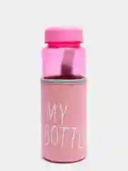 Розовый my bottle в термочехле