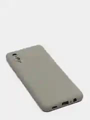 Серый чехол силиконовый на Samsung Galaxy A02 (Самсунг Галакси А02), цветной, матовый