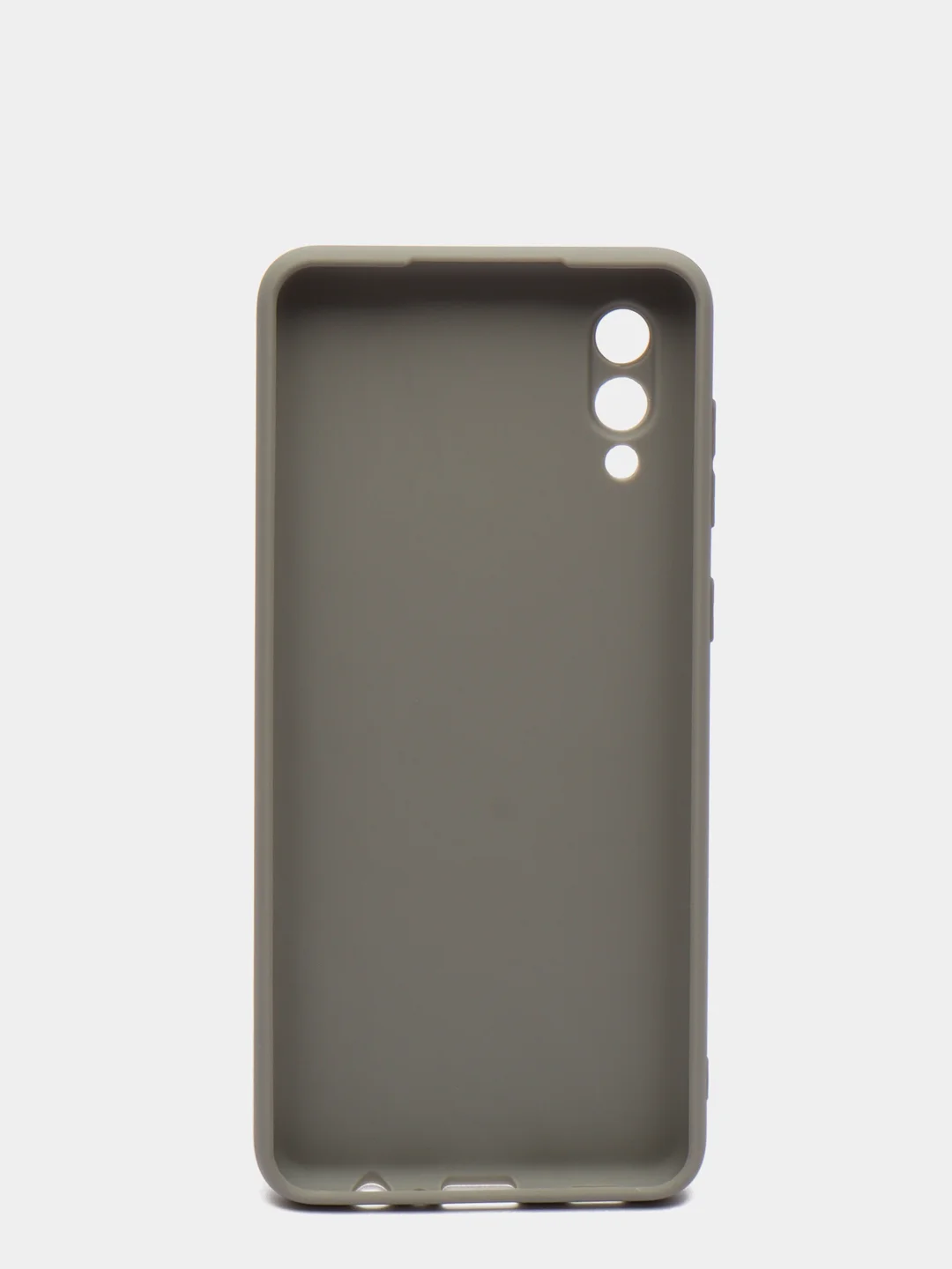 Серый чехол силиконовый на Samsung Galaxy A02 (Самсунг Галакси А02), цветной, матовый