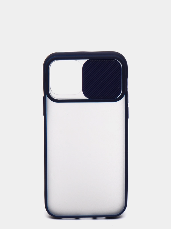 Чехол для IPHONE 12, 12 Pro, 12Pro, Айфон 12про, 12 про, Синий, защита камеры, прозрачный