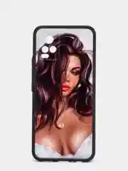Коричневый чехол с ярким рисунком/принтом на Vivo V20 (Виво В20)