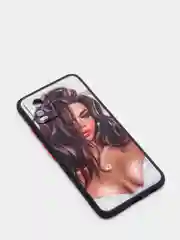 Коричневый чехол с ярким рисунком/принтом на Vivo V20 (Виво В20)