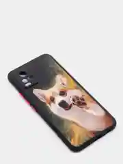 Рыжий чехол с ярким рисунком/принтом на Vivo V20 (Виво В20)