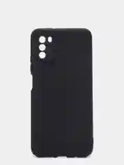 Черный чехол для Poco M3 цветной матовый
