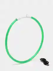 Зеленый светящийся LED ошейник силиконовый для собак, на USB зарядке