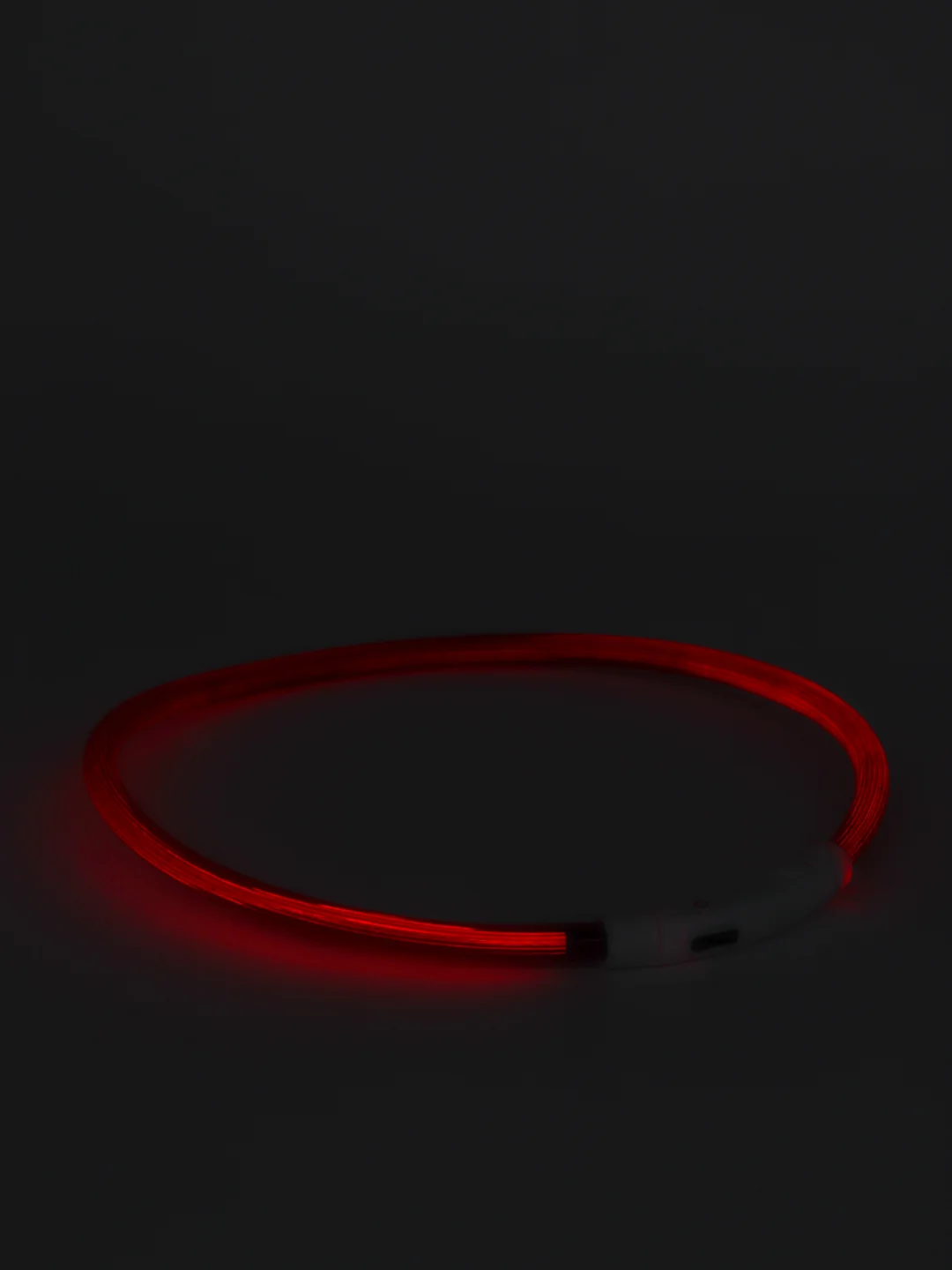 Красный светящийся LED ошейник силиконовый для собак, на USB зарядке