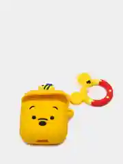 Желтый чехол для беспроводных наушников AirPods 1/2, с карабином, силиконовый