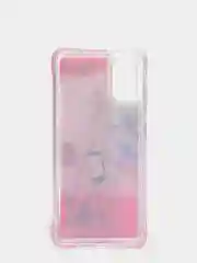 Фуксия чехол Samsung Galaxy A41 (Самсунг Галакси А41) чехол переливающийся жидкий с блестками
